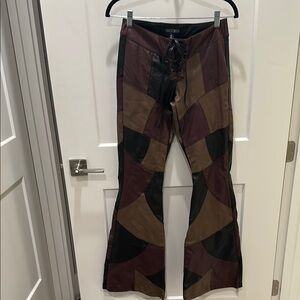 Current Mood Patchwork Faux leather pants